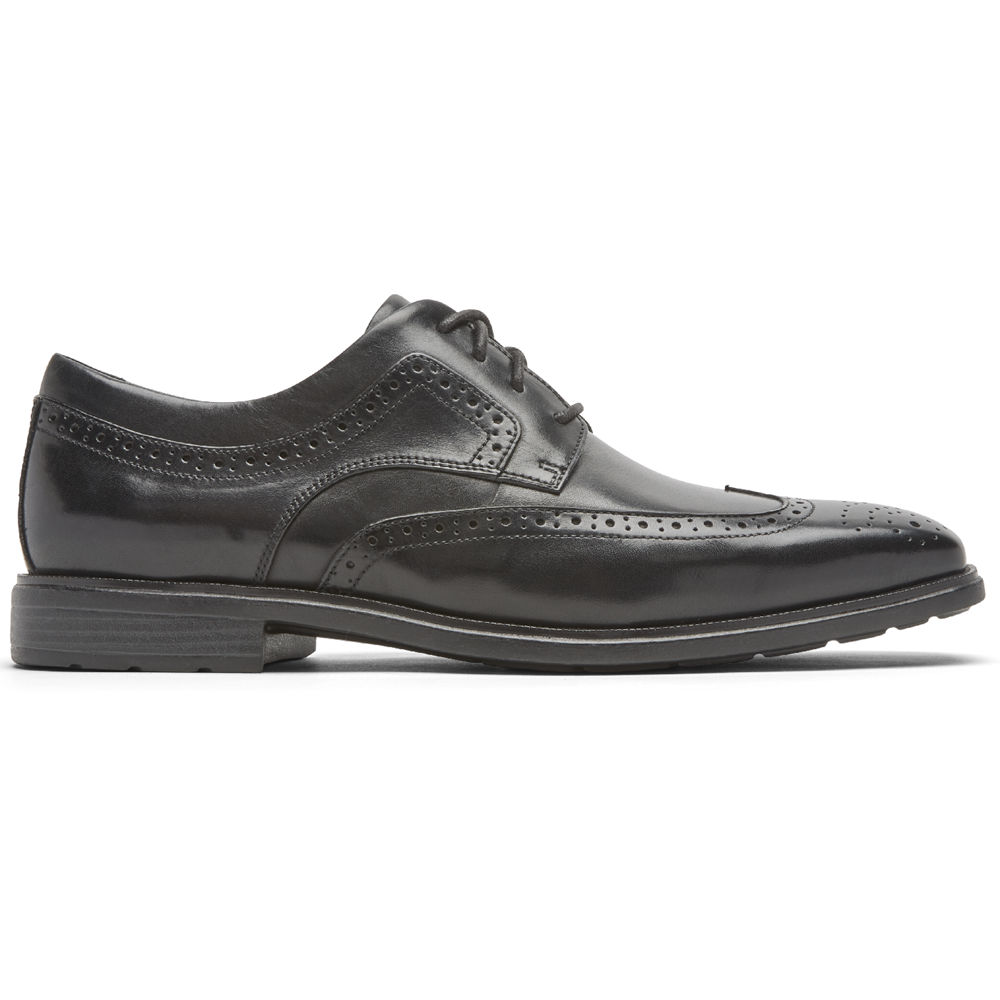 Rockport Singapore Mens Dress Shoes - Dres Sports Business 2 Wingtip Black - UR2681437